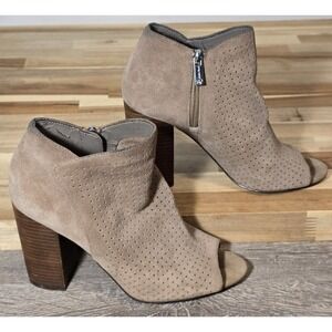 Jessica Simpson Kymber Women's Bootie Slouch Suede Perforated‎ Brown 7 Festival